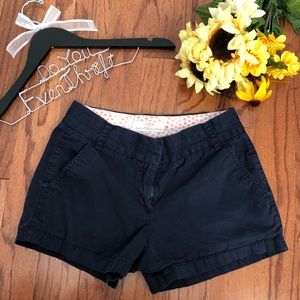 J. Crew Chino Shorts Navy Size 0 3” inseam